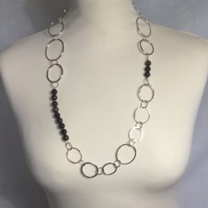 Silver and Garnet necklace