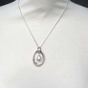 Silver and Pearl Shell Pendant